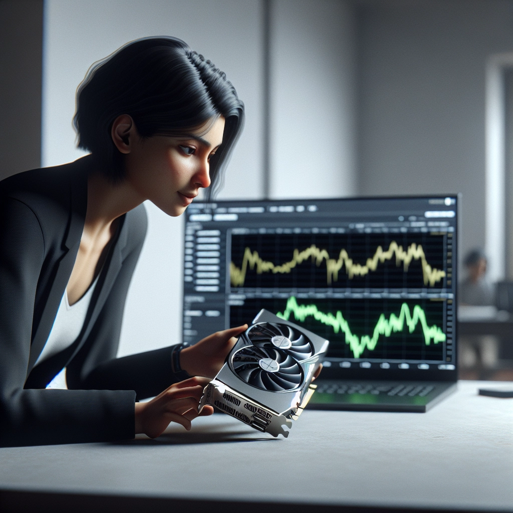 Inspection d’une carte graphique pour acheter matériel gaming occasion qualité et sécurité avec vérification des températures et du modèle