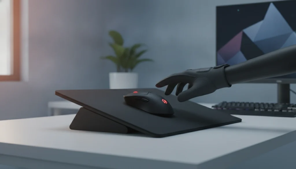 Ajustement précis de l'angle inclinaison tapis souris bureau ergonomie gaming