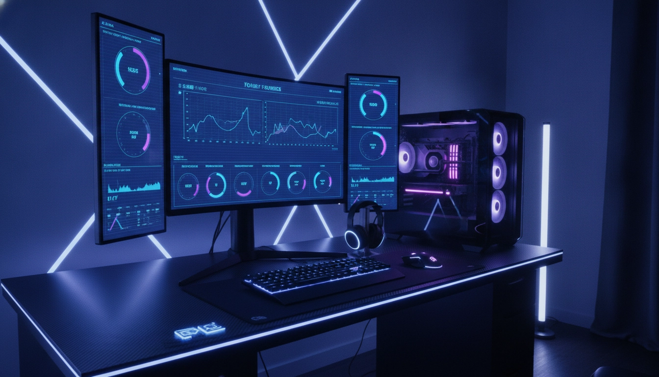Gamer appliquant des astuces avancées gestion vram pour performance maximale sur son ordinateur.