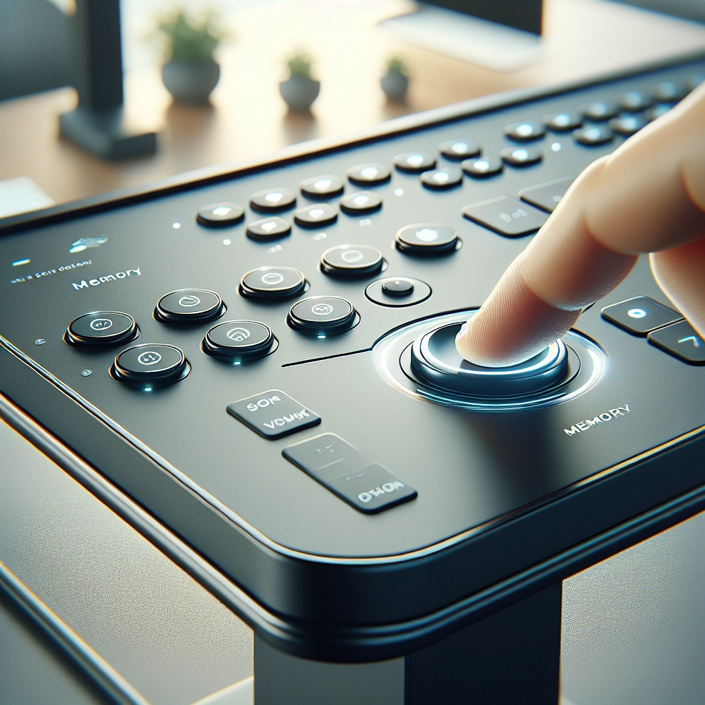 Panneau de commande avec mémoires de hauteur pour bureau réglable électrique