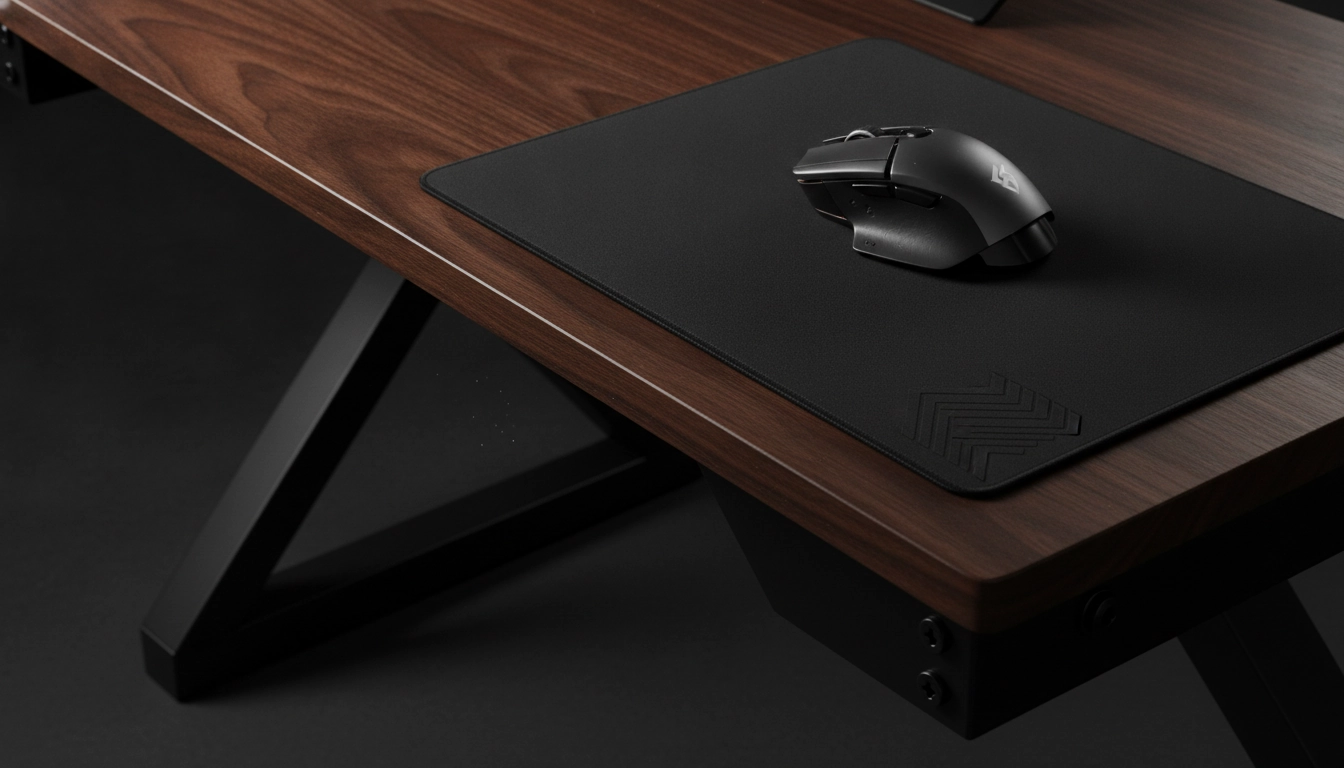Plateau en bois massif et structure en métal pour un meuble de jeu vidéo ultra résistant.