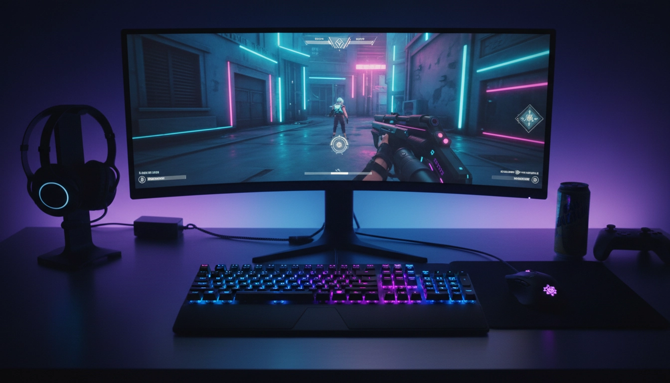 Setup gaming ergonomique avec clavier sans fil RGB pour choisir clavier gaming performant