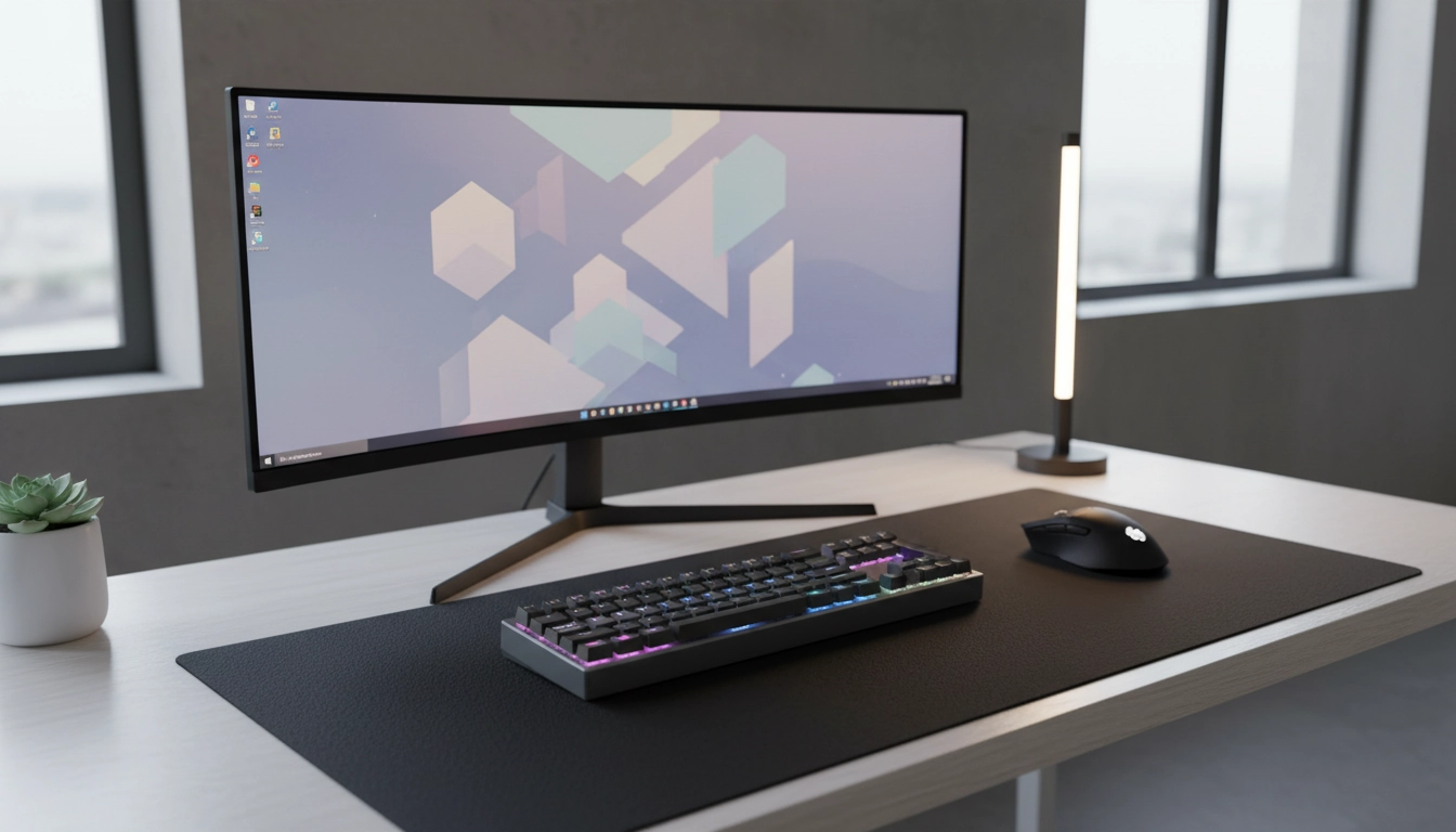 Setup minimaliste illustrant comment choisir clavier gaming format compact