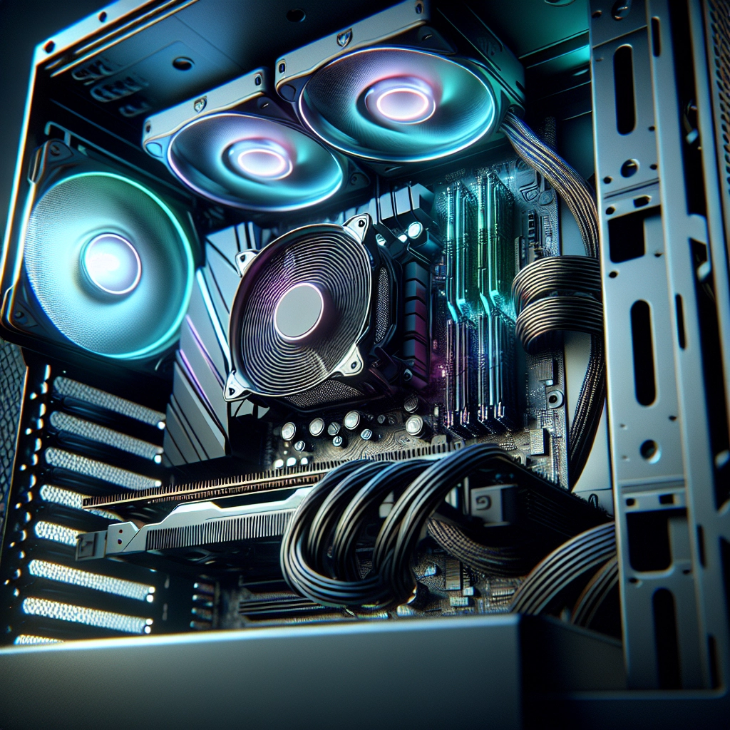 Vue interne d’un PC gamer avec ventirad double tour pour choisir solution refroidissement pc gaming