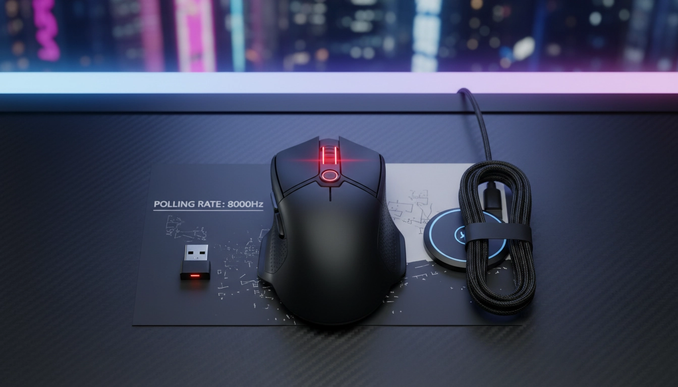 Comment choisir souris gaming sans fil avec polling rate et DPI optimaux pour le jeu compétitif