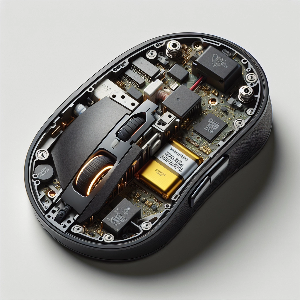 Visualisation des composants clés pour choisir souris gaming haute précision critères : capteur, switchs et électronique