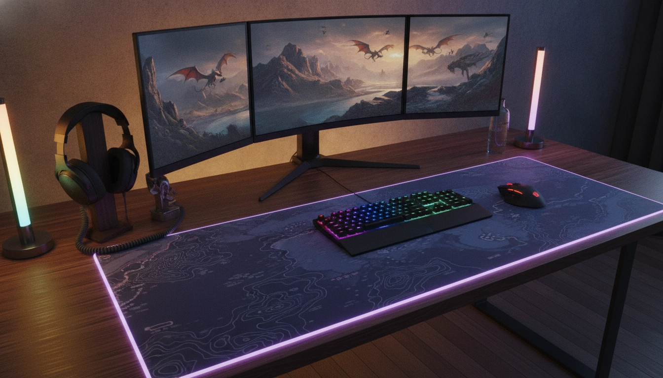 Setup moderne pour choisir tapis de souris gaming performance