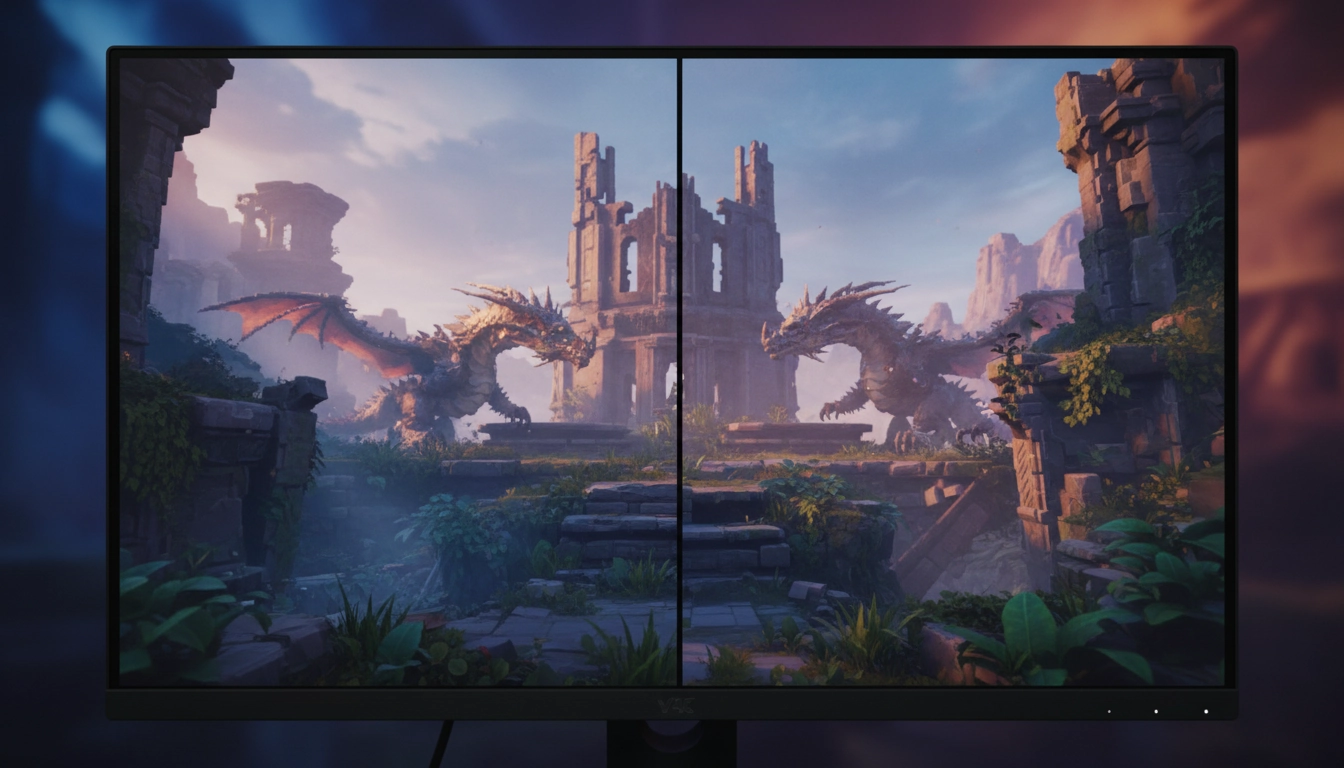 Comparaison des résolutions 1440p et 4K sur un écran gaming pour une image nette et précise