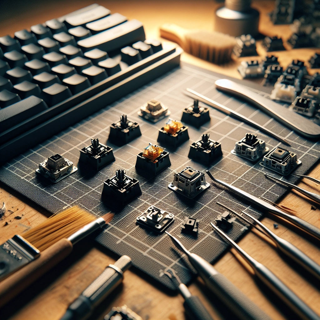 Stabilisateurs et switches pour améliorer l’acoustique d’un clavier mécanique