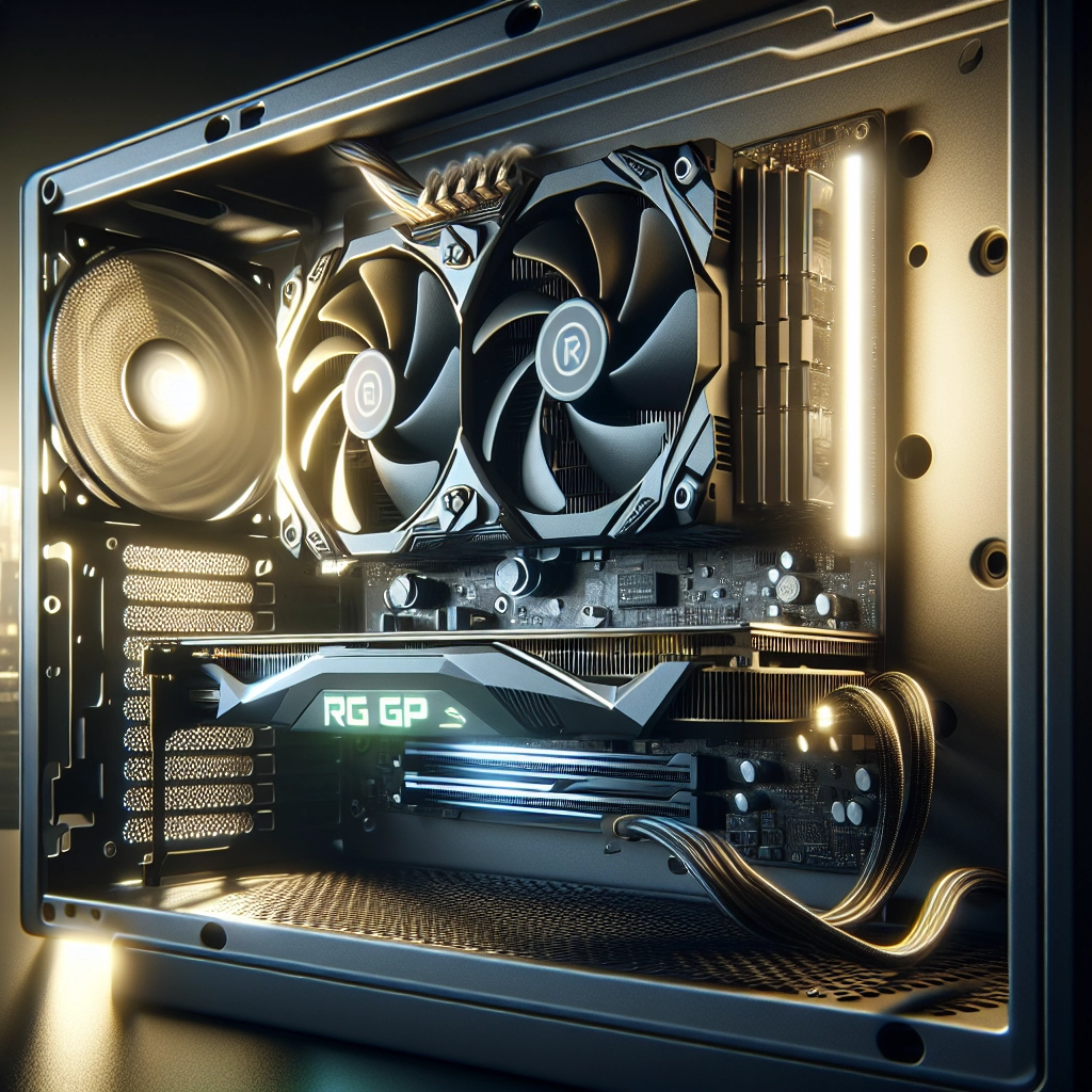 Vue d’une carte graphique premium installée dans un PC : repères clés pour comment choisir carte graphique haut de gamme 2024