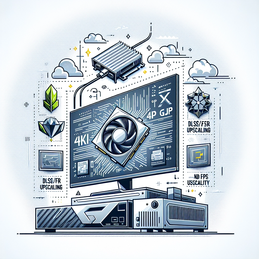 Schéma visuel 4K, ray tracing et upscaling pour choisir une carte graphique haut de gamme