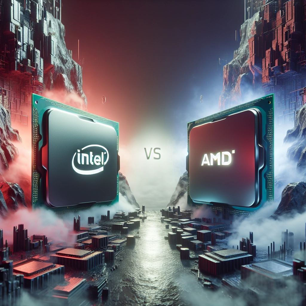 Duel Intel vs AMD sur une configuration PC gaming haut de gamme avec carte graphique et refroidissement premium