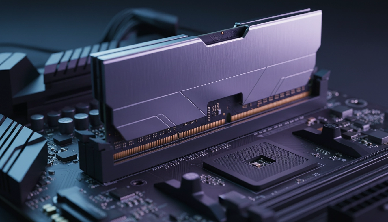 Vérification de la compatibilité ram carte mère ddr5 lors du montage d'un PC.