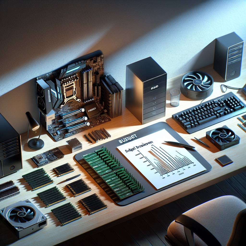 Planification pour construire pc gaming performant petit budget avec répartition du budget et choix des composants
