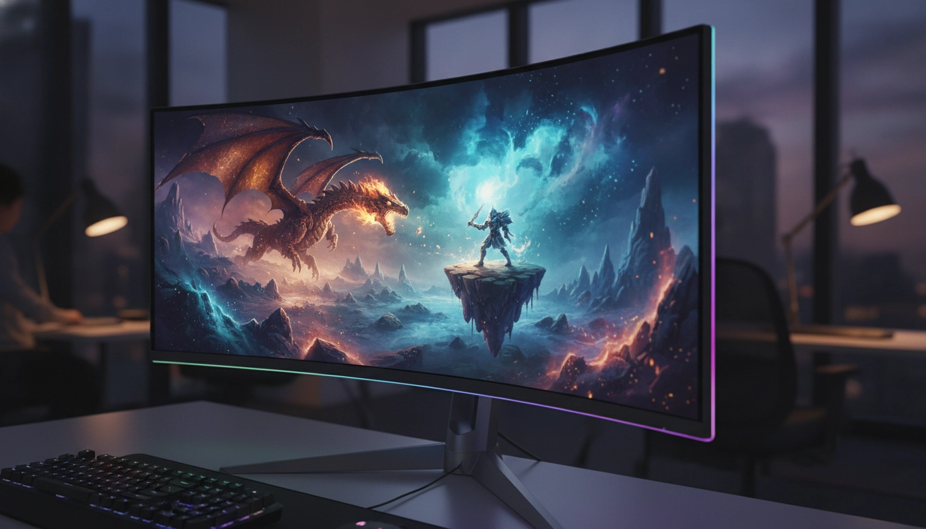 Un utilisateur en train de décrypter fiches techniques écran gaming pour choisir son futur moniteur.