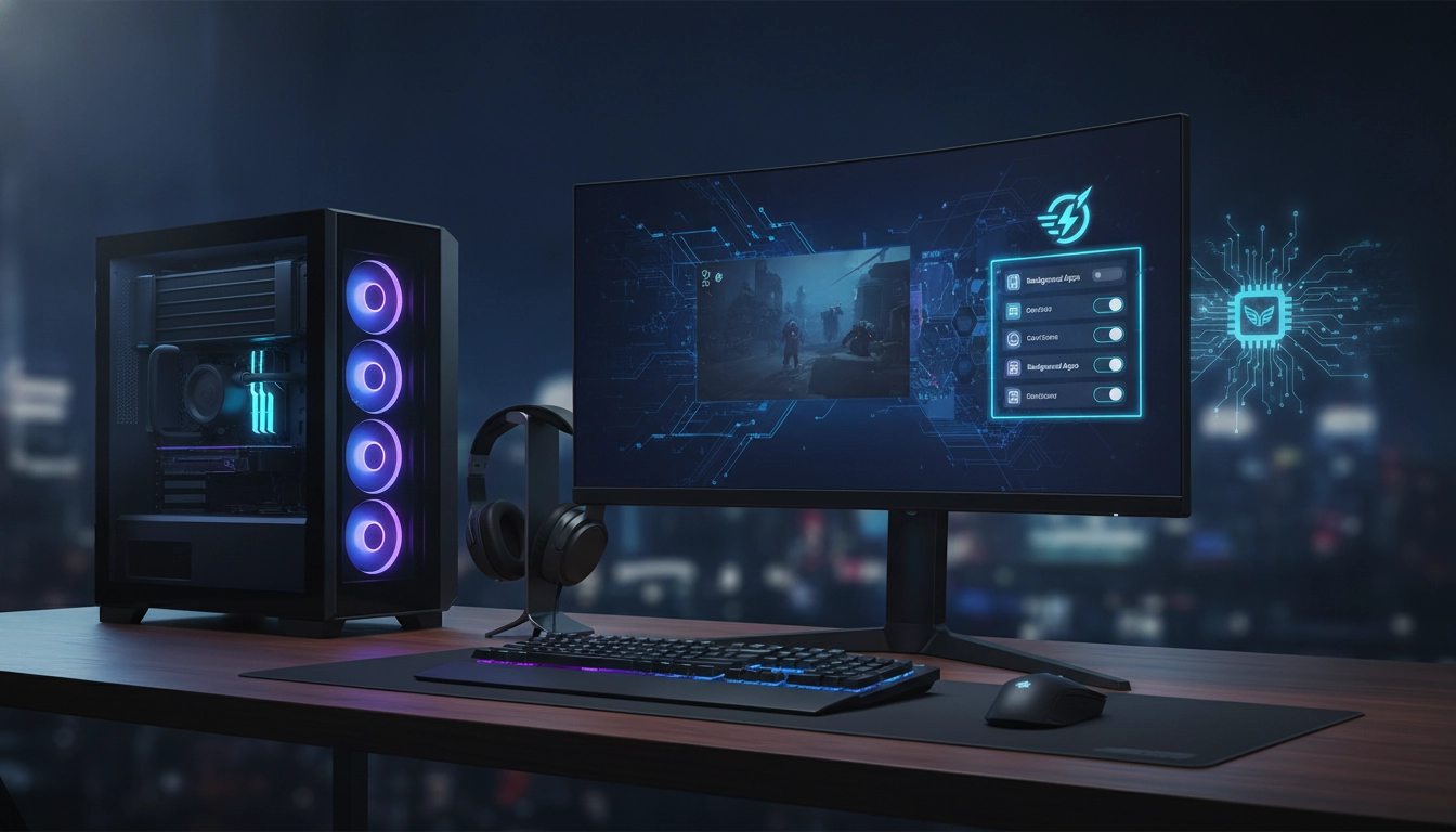 Menu des paramètres Windows montrant comment désactiver les applications en arrière-plan pour améliorer les performances en jeu
