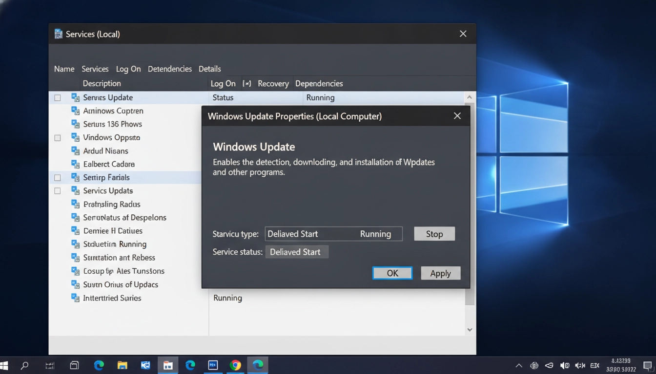 Menu pour désactiver services Windows inutiles pour gaming dans l'interface système