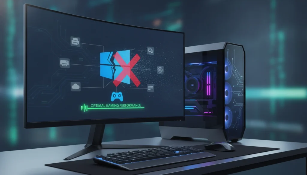 Interface de gestion des services Windows pour désactiver services Windows inutiles pour gaming