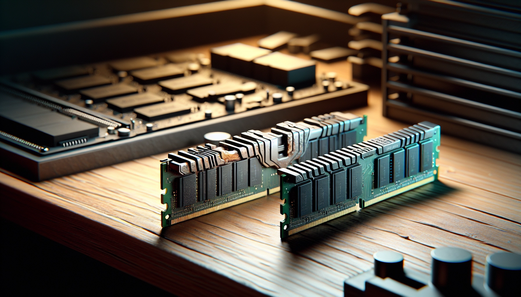 Comparaison de deux barrettes de RAM pour diagnostiquer un problème de RAM sur un PC