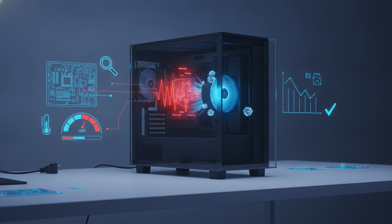 Étapes pour diagnostiquer et résoudre les problèmes de surchauffe PC avec vérification de la température et nettoyage matériel