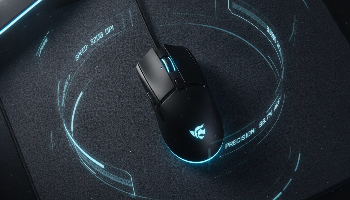 Illustration parfaite de la différence dpi ips souris gaming avec un modèle haute performance.