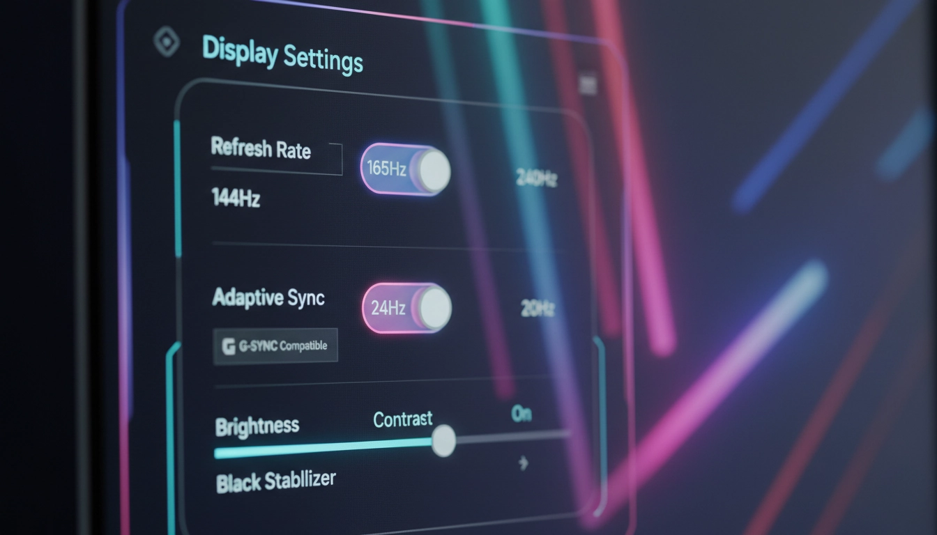 Interface logicielle de carte graphique permettant d'ajuster les paramètres de synchronisation verticale.