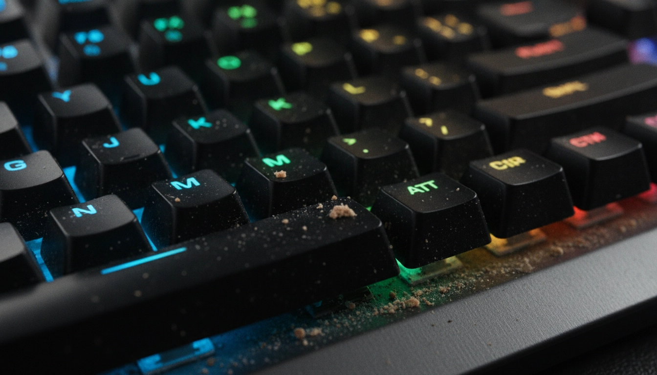 Impact de la saleté sur un périphérique avant de chercher à entretenir nettoyer clavier gaming durée vie