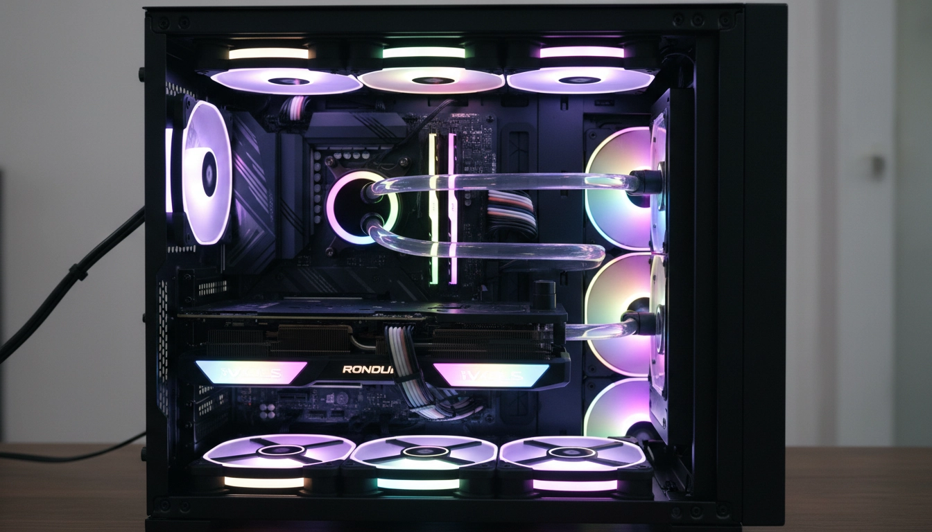 Gestion des câbles optimisée à l'intérieur d'un boîtier PC pour améliorer le flux d'air et le refroidissement