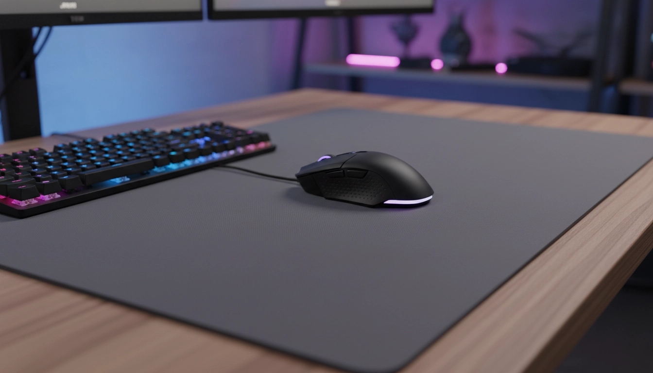 Gamer appliquant la fréquence idéale entretien tapis gaming XXL pour conserver une surface propre