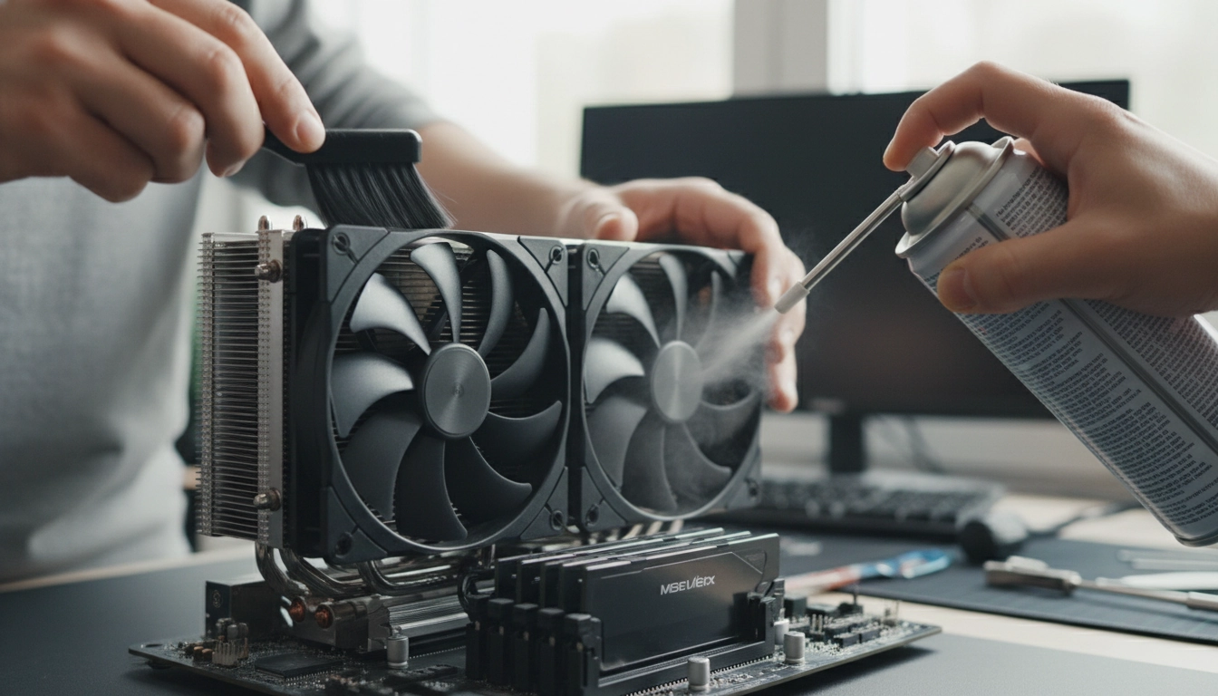 Matériel nécessaire pour optimiser la fréquence nettoyage pc gamer et dépoussiérer les composants internes.