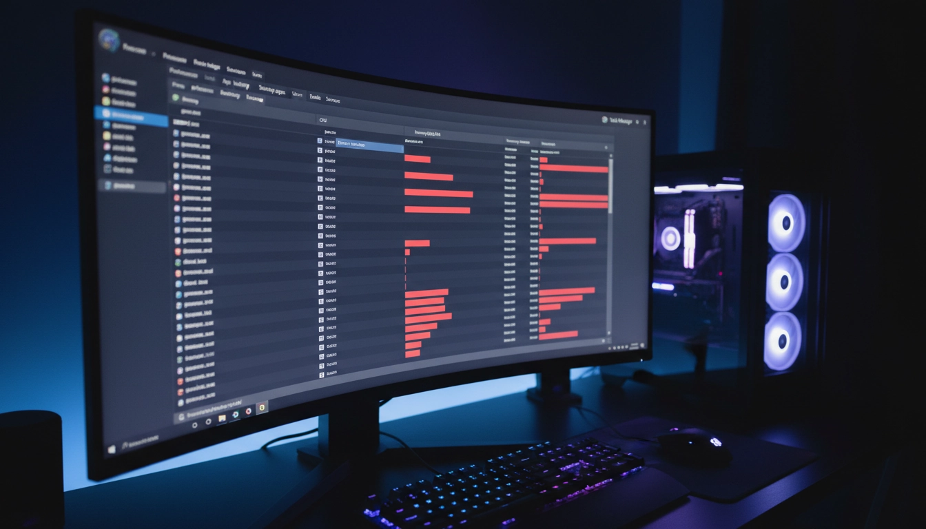 Gestionnaire des tâches Windows affichant les processus actifs pour une gestion processus arrière-plan optimale en gaming