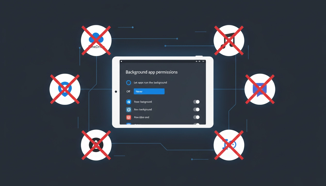 Paramètres Windows 11 pour gérer les applications d'arrière-plan et libérer des ressources pour les jeux vidéo
