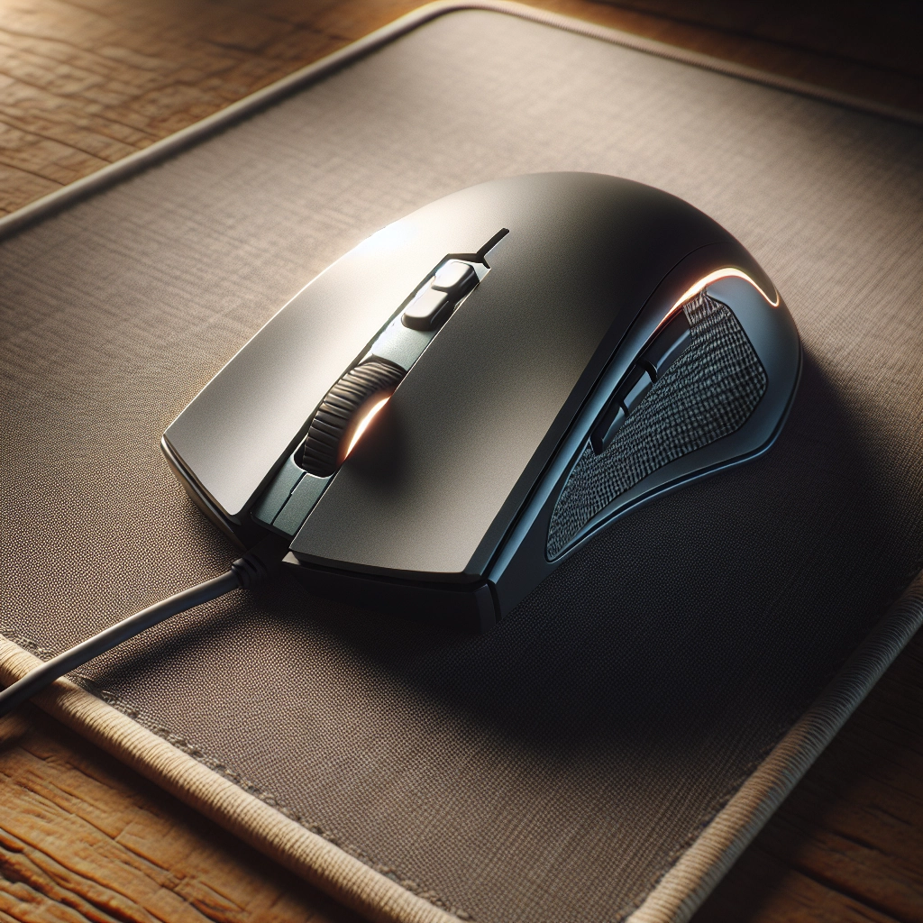 Souris gaming abordable sur tapis tissu pour améliorer la précision dans un setup gaming économique