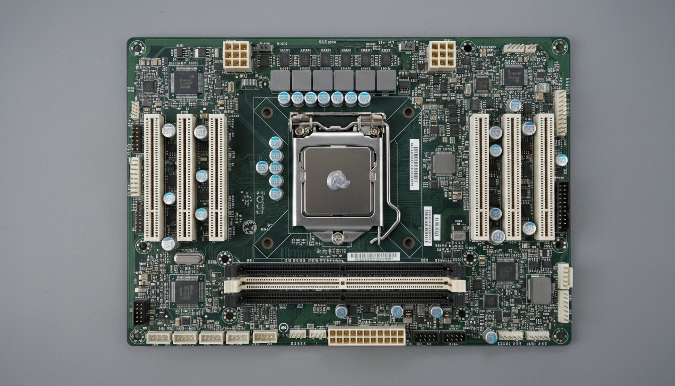 Application d'une noisette de pâte thermique au centre du processeur avant la pose du ventirad