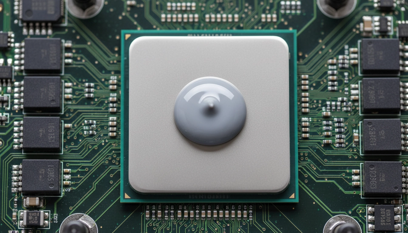 Application d'une goutte de pâte thermique pour installer processeur intel amd sans erreur.