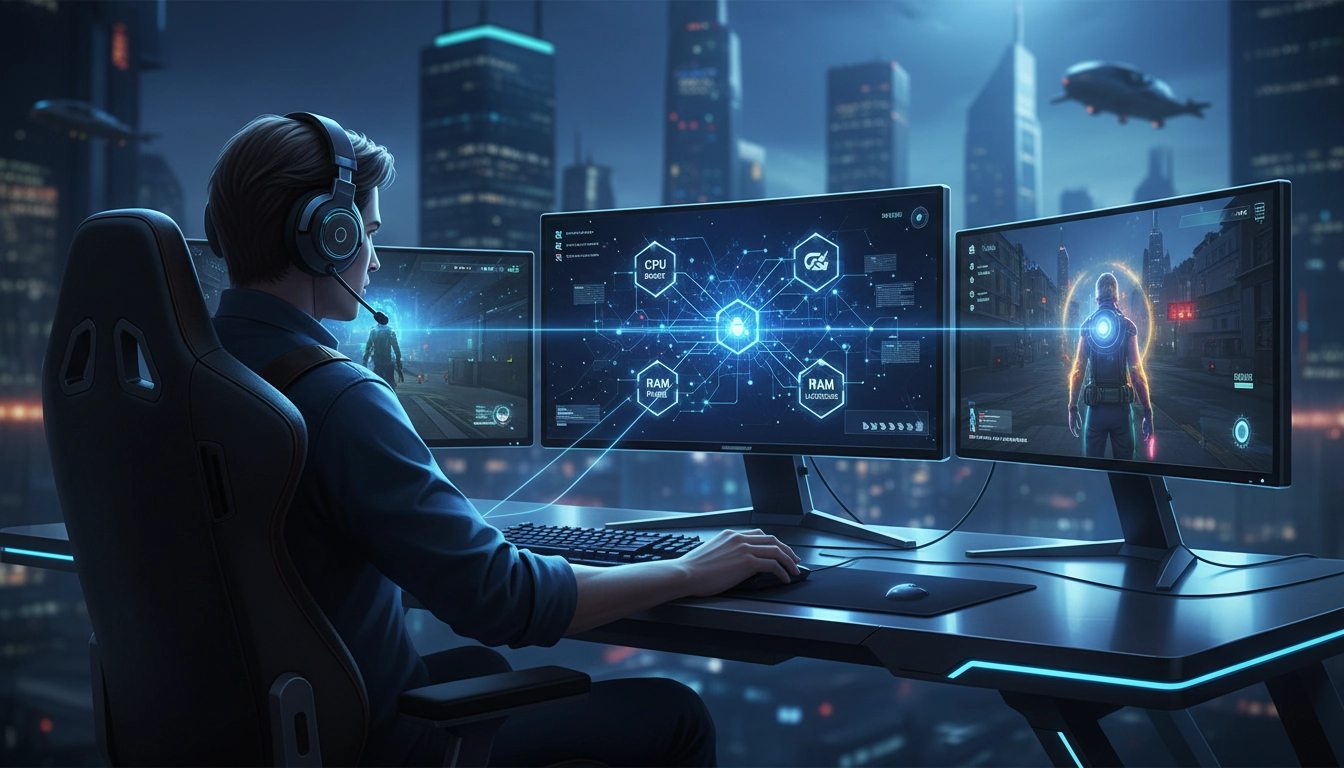 Logiciels optimisation jeux avancés pour pro gamers sur un setup gaming haut de gamme