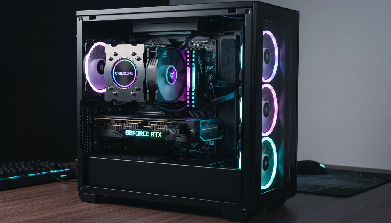Intérieur d'un PC gaming propre illustrant l'importance de la maintenance PC gaming pour les performances