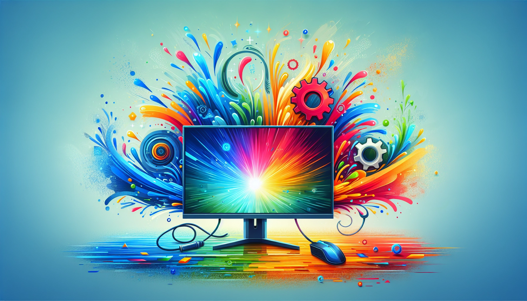 Écran gaming haute fréquence affichant des couleurs vibrantes après mise à jour des pilotes