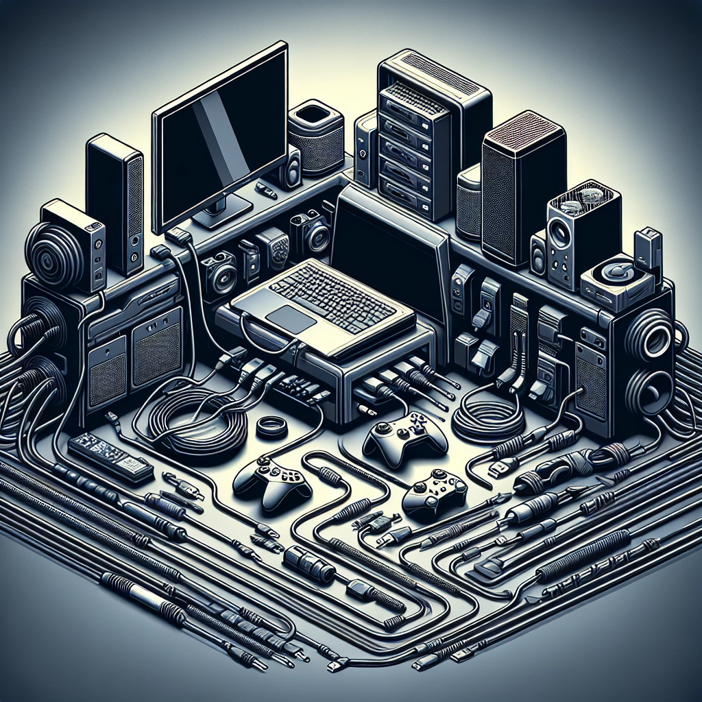 Setup gaming propre avec câbles invisibles et multiprise dissimulée sous le bureau