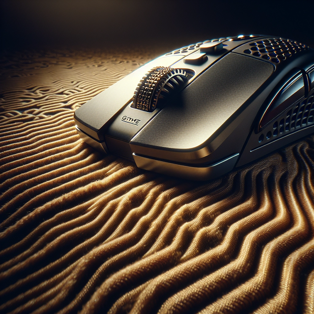 Détails d’une souris gaming abordable : capteur et patins pour une visée régulière