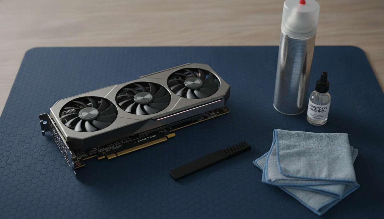 Outils professionnels pour réaliser un nettoyage carte graphique pc gaming