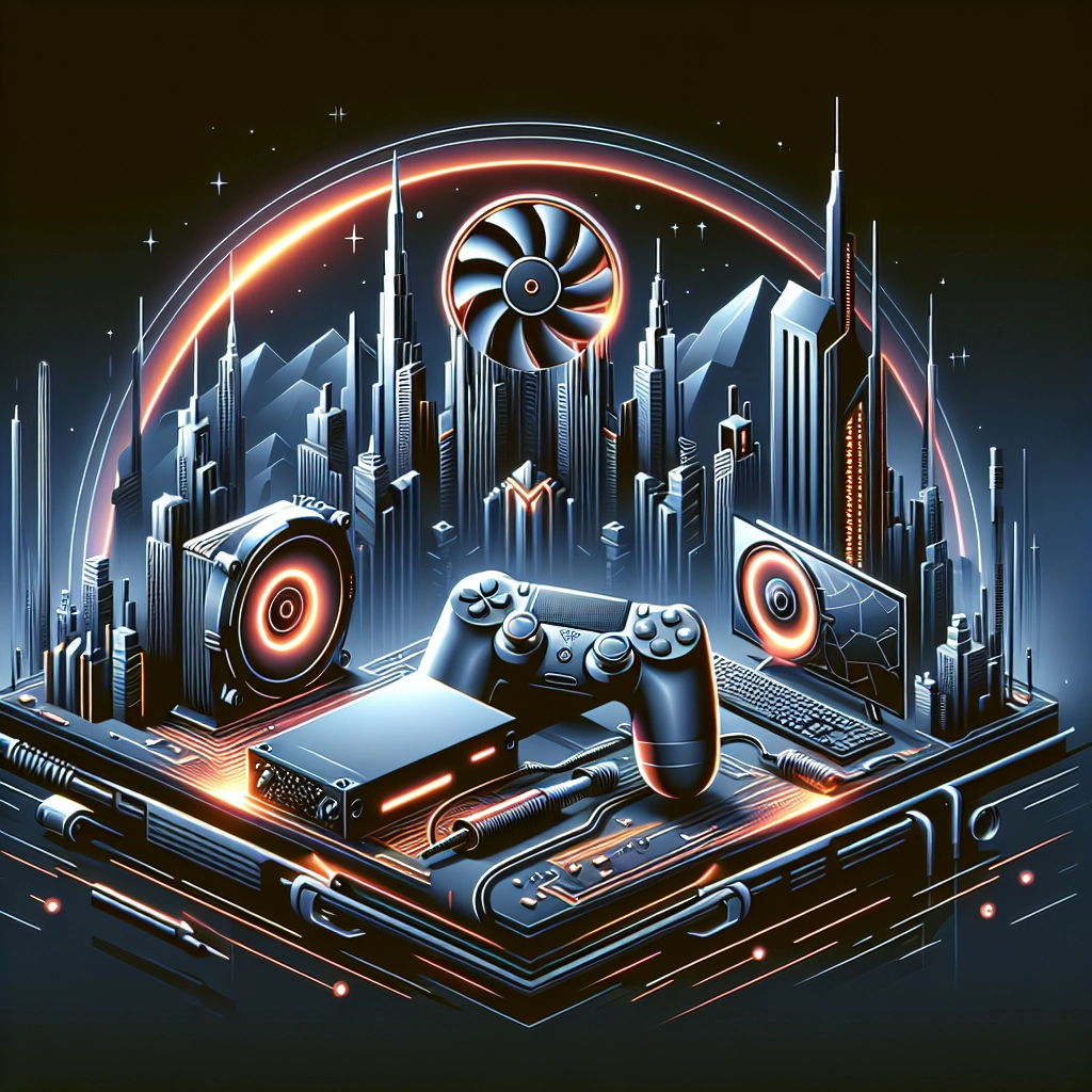 Setup moderne avec nouveaux périphériques gaming sur bureau minimaliste