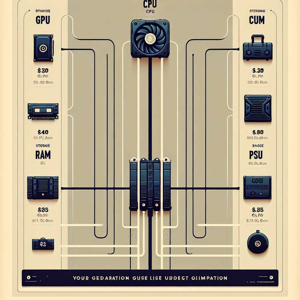 Répartition du budget pour un PC gamer : GPU, CPU, RAM, SSD et alimentation