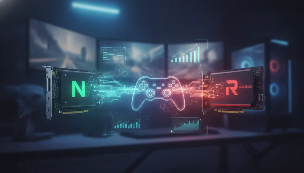 Interface de réglages graphiques pour l'optimisation réglages drivers gpu nvidia amd jeux sur un PC gamer
