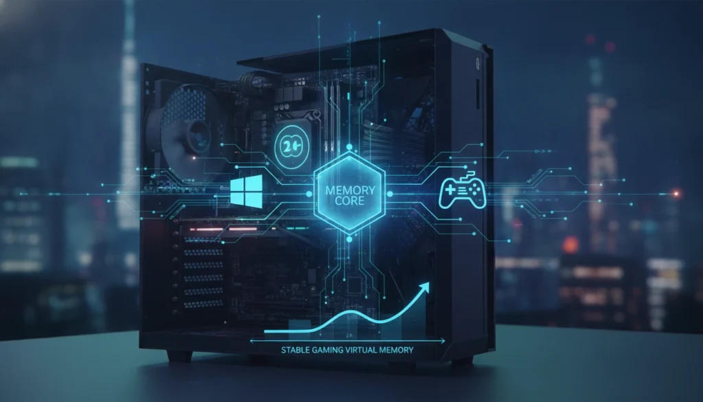 Menu de configuration pour optimiser mémoire virtuelle windows gaming