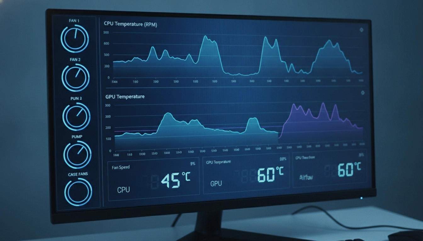 Interface de contrôle pour optimiser vitesse ventilateurs pc silencieux sur Windows