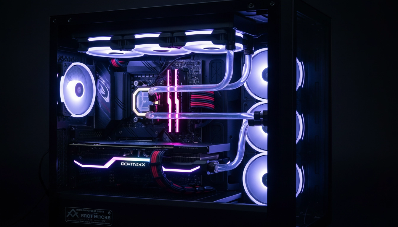 Organisation du branchement des câbles PC dans un boîtier gaming avec gestion parfaite des faisceaux