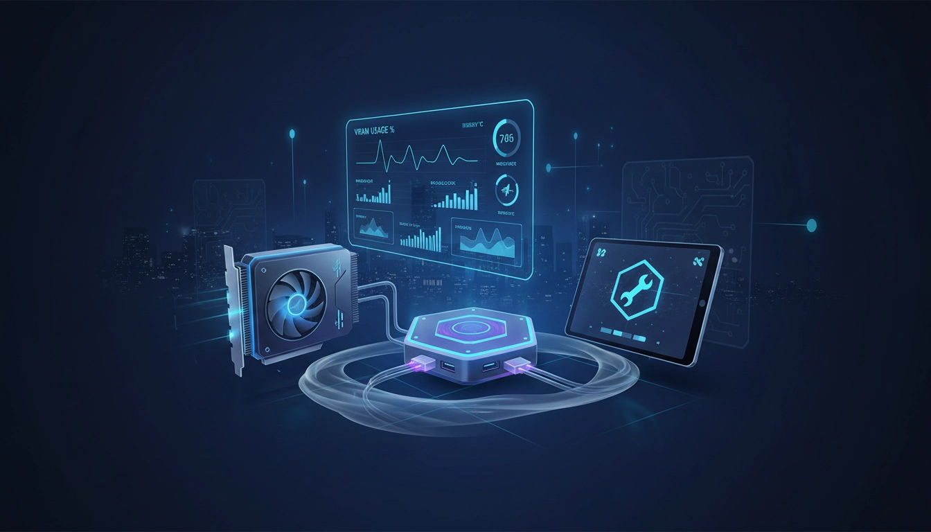 Écran affichant des outils monitoring optimisation vram pour gaming en pleine action.