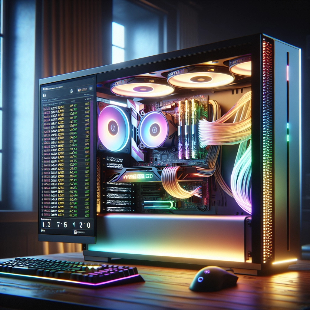 Station de jeu montrant l’overclocking cpu gpu avec suivi des températures et fréquences