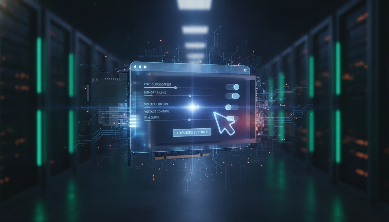 Interface de configuration des paramètres avancés drivers gpu pour performance optimale